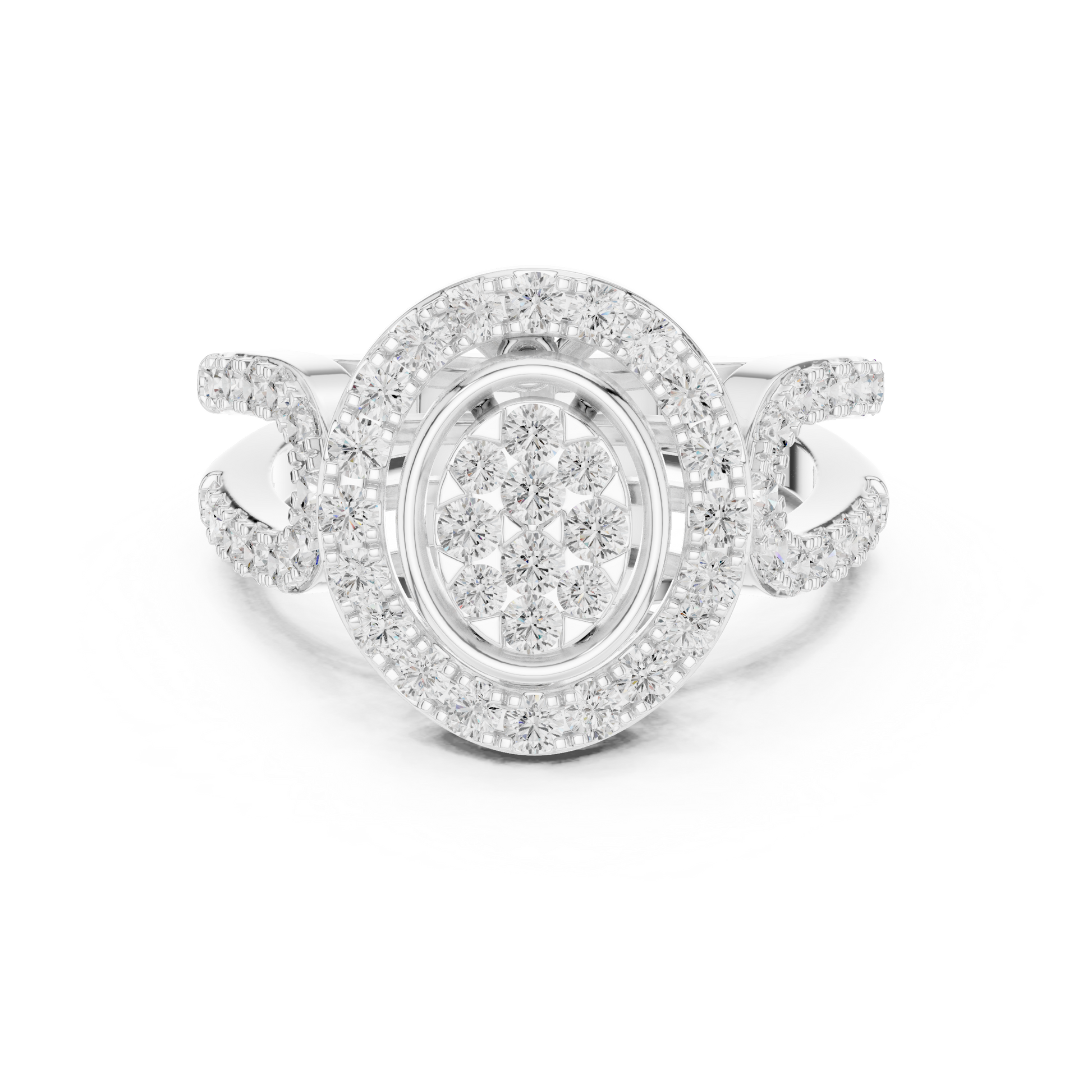 Mixed Shape Lab Grown Diamond Halo Ring