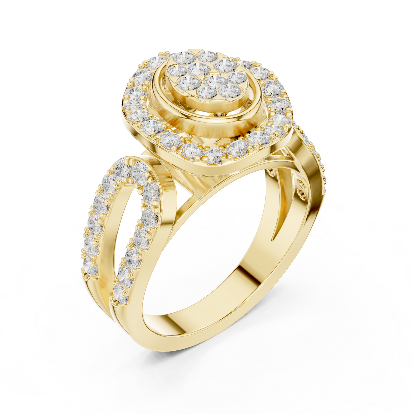Mixed Shape Lab Grown Diamond Halo Ring