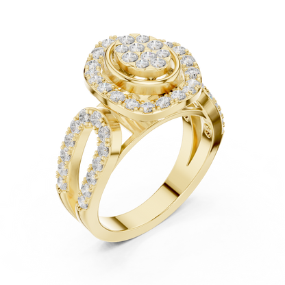 Mixed Shape Lab Grown Diamond Halo Ring