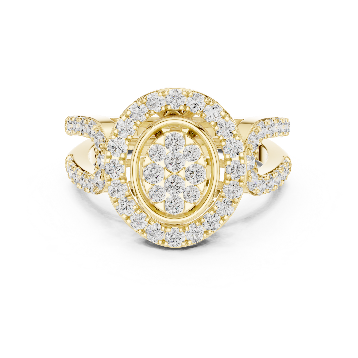 Mixed Shape Lab Grown Diamond Halo Ring