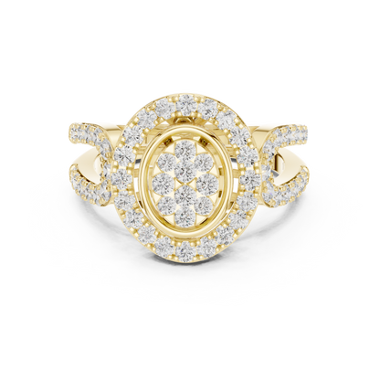 Mixed Shape Lab Grown Diamond Halo Ring