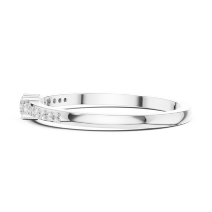 Round Side Stone Lab Grown Diamond Ring