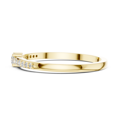 Round Side Stone Lab Grown Diamond Ring