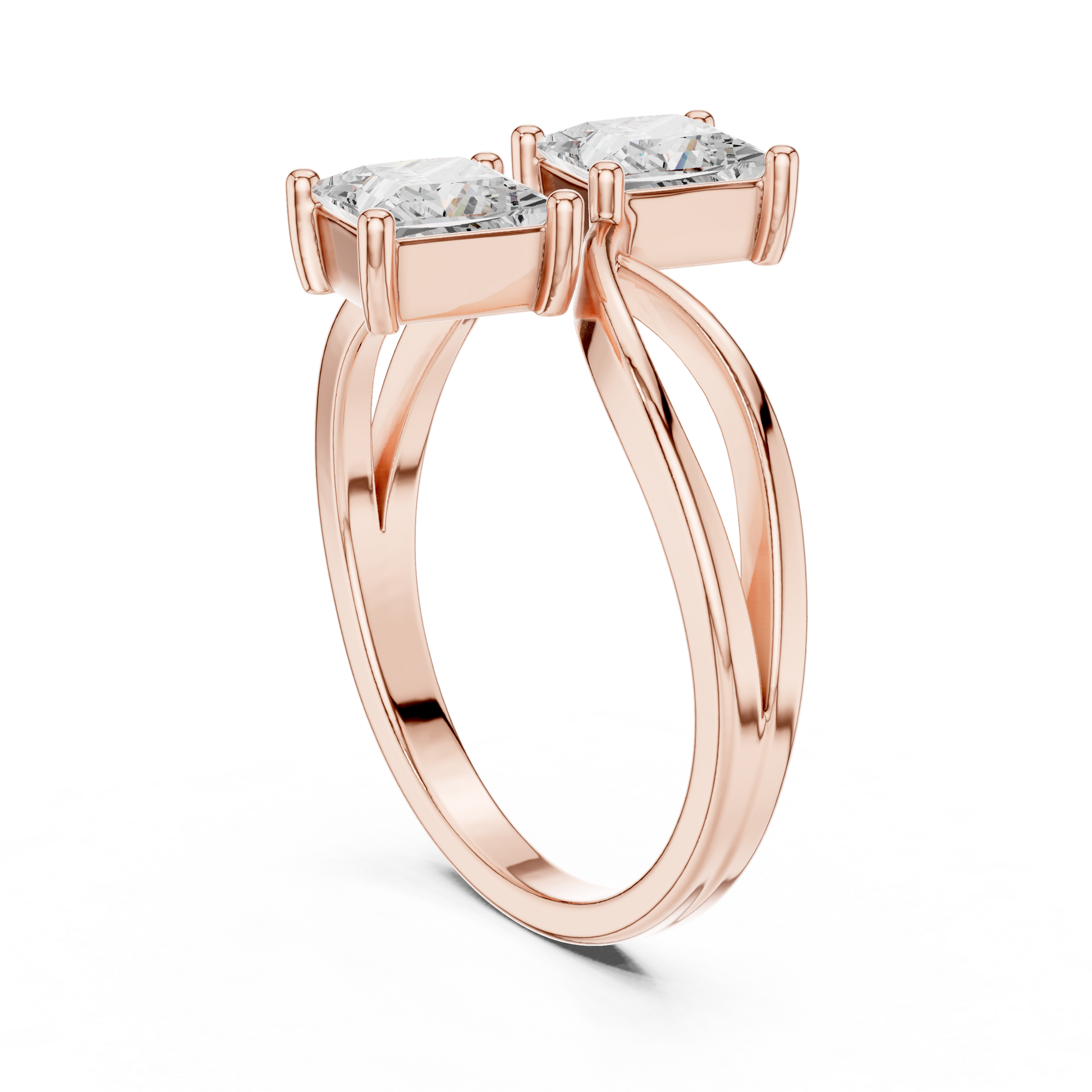 Round Three Stone Lab Grown Diamond Ring