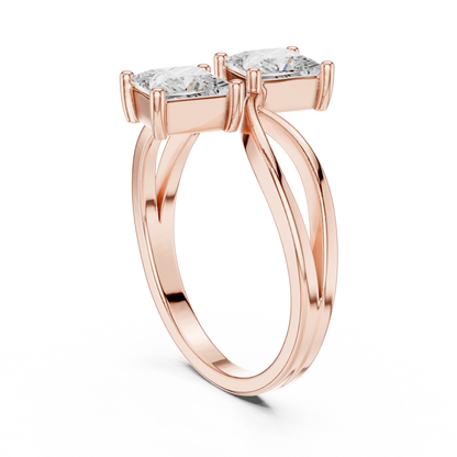Round Three Stone Lab Grown Diamond Ring