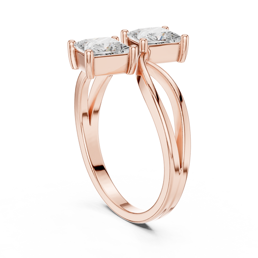 Round Three Stone Lab Grown Diamond Ring