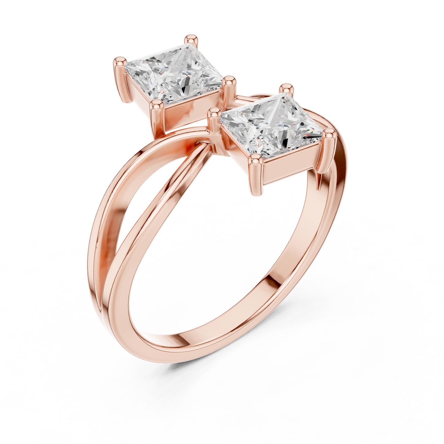 Round Three Stone Lab Grown Diamond Ring