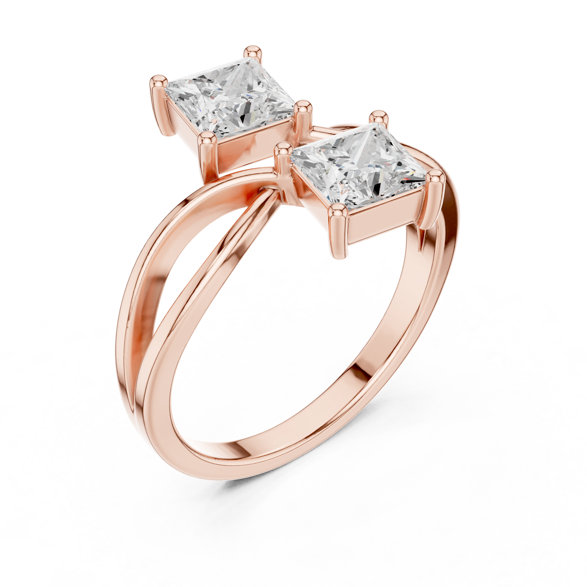 Round Three Stone Lab Grown Diamond Ring