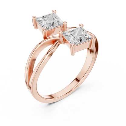 Round Three Stone Lab Grown Diamond Ring