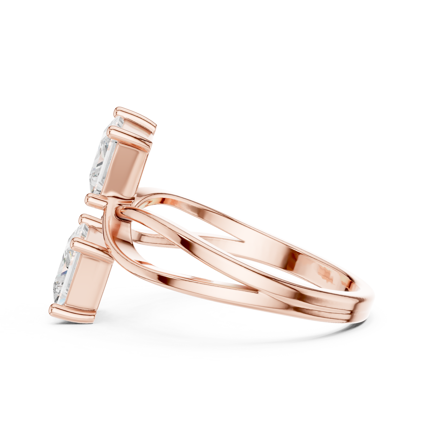 Round Three Stone Lab Grown Diamond Ring