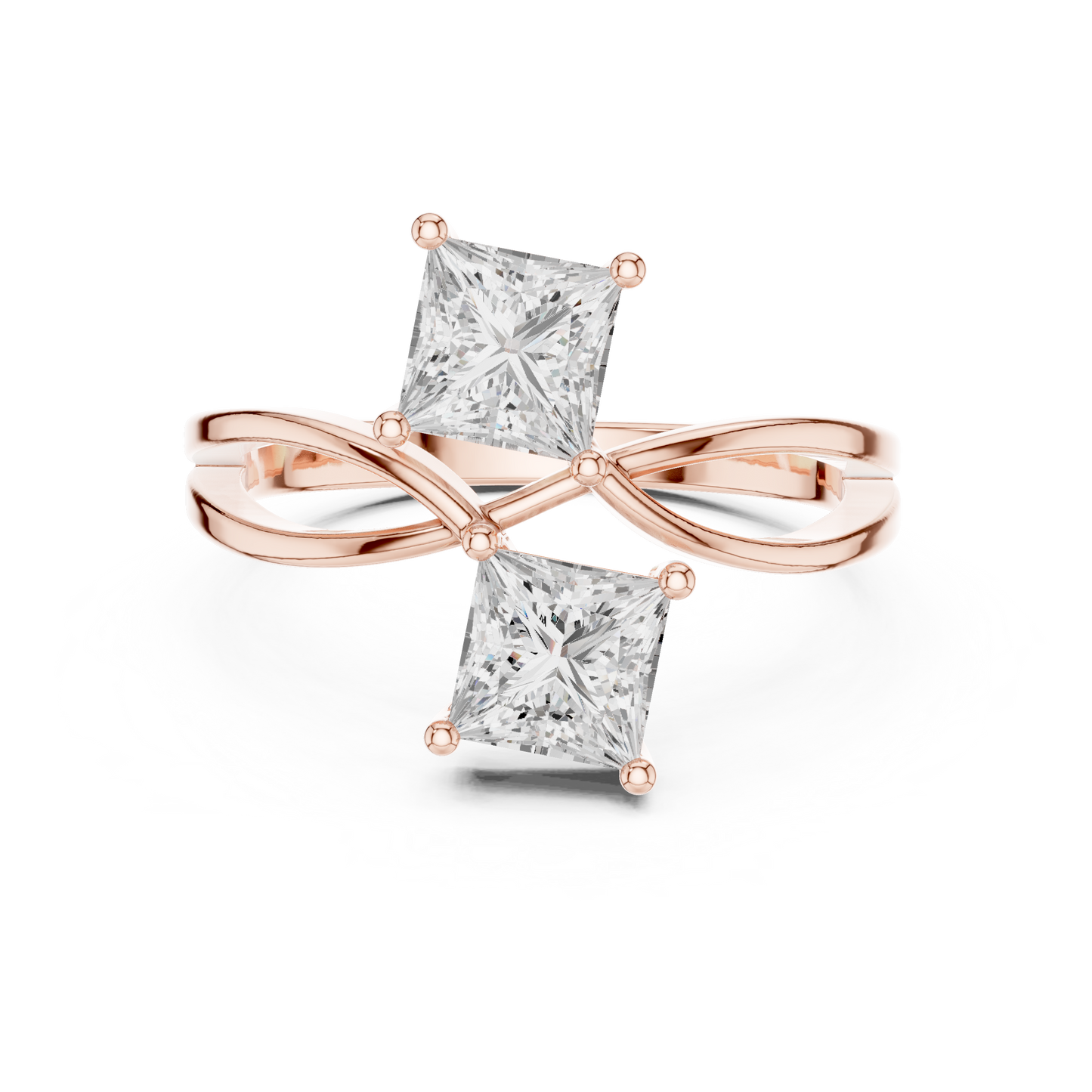 Round Three Stone Lab Grown Diamond Ring