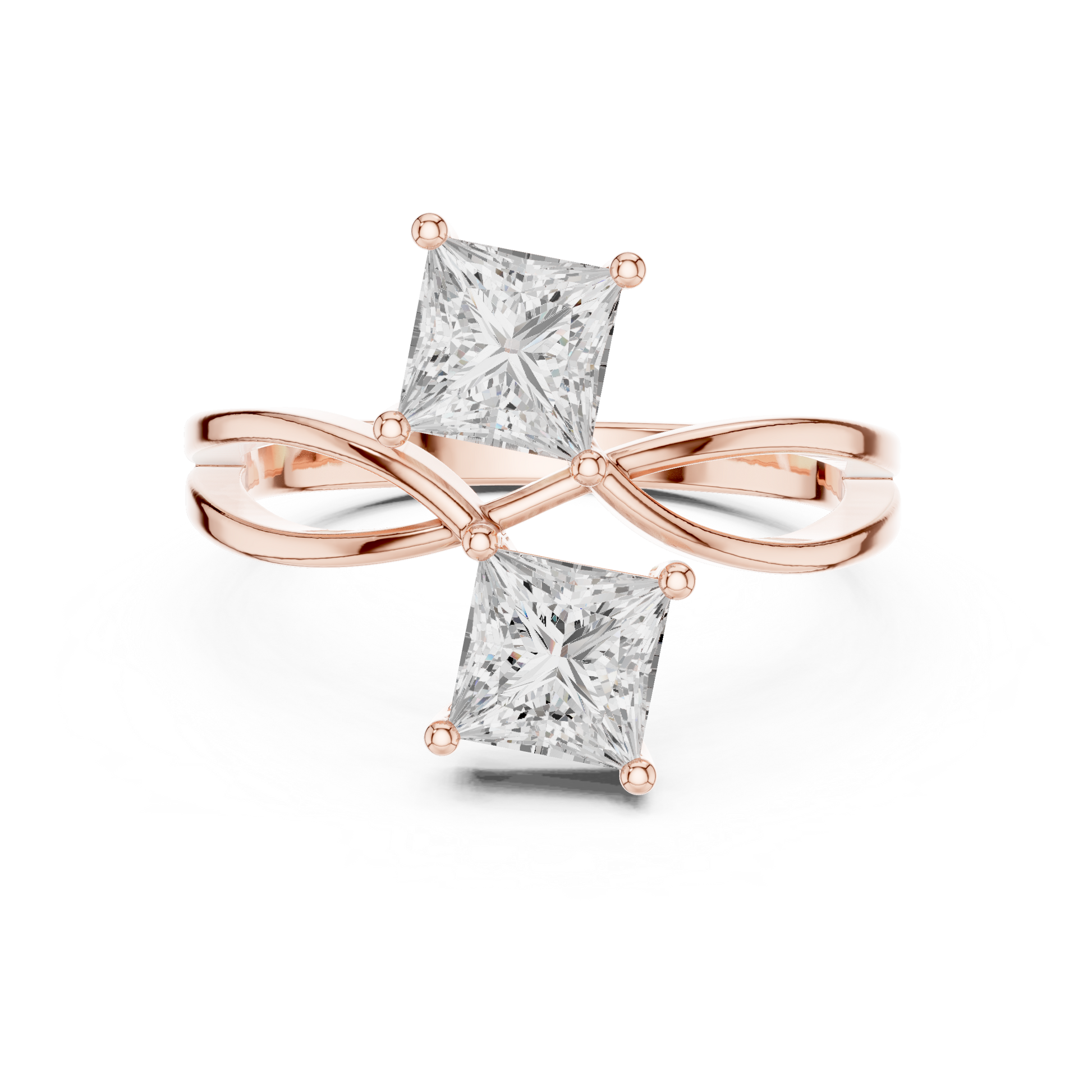 Round Three Stone Lab Grown Diamond Ring
