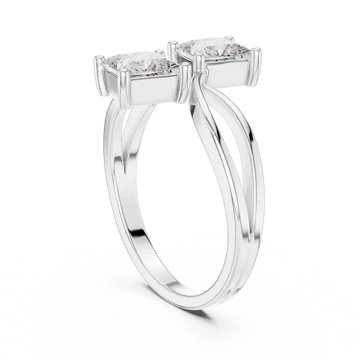 Round Three Stone Lab Grown Diamond Ring