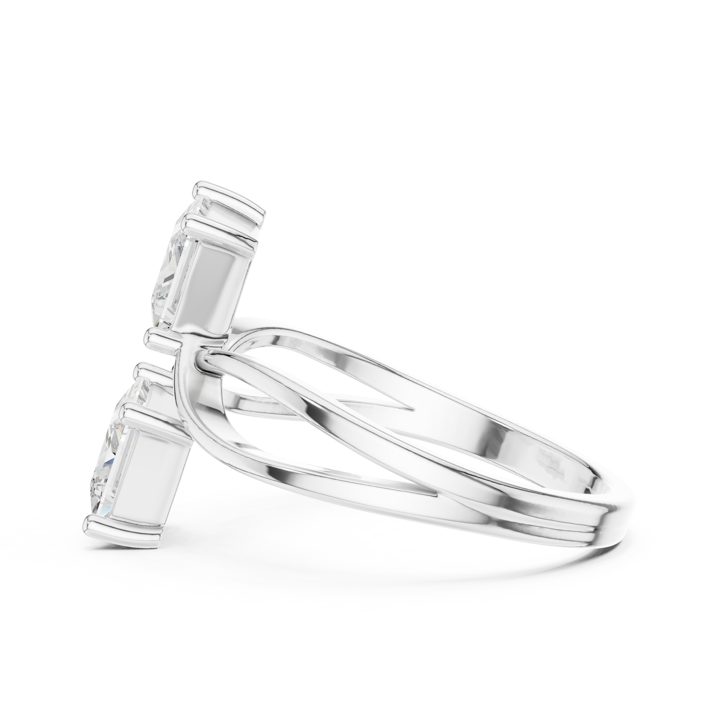 Round Three Stone Lab Grown Diamond Ring