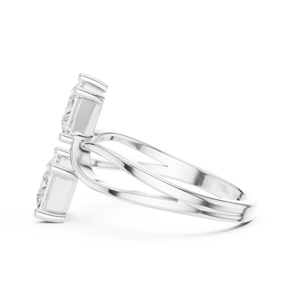 Round Three Stone Lab Grown Diamond Ring
