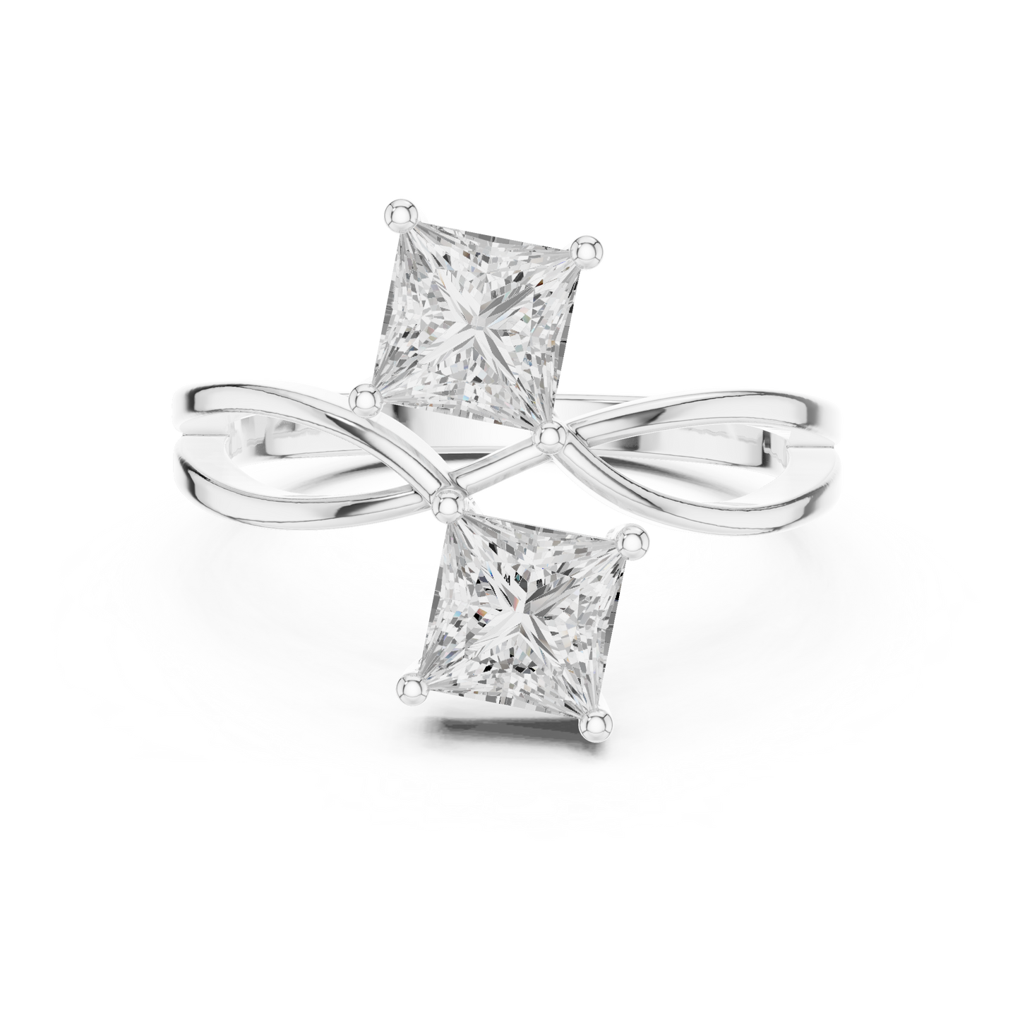 Round Three Stone Lab Grown Diamond Ring