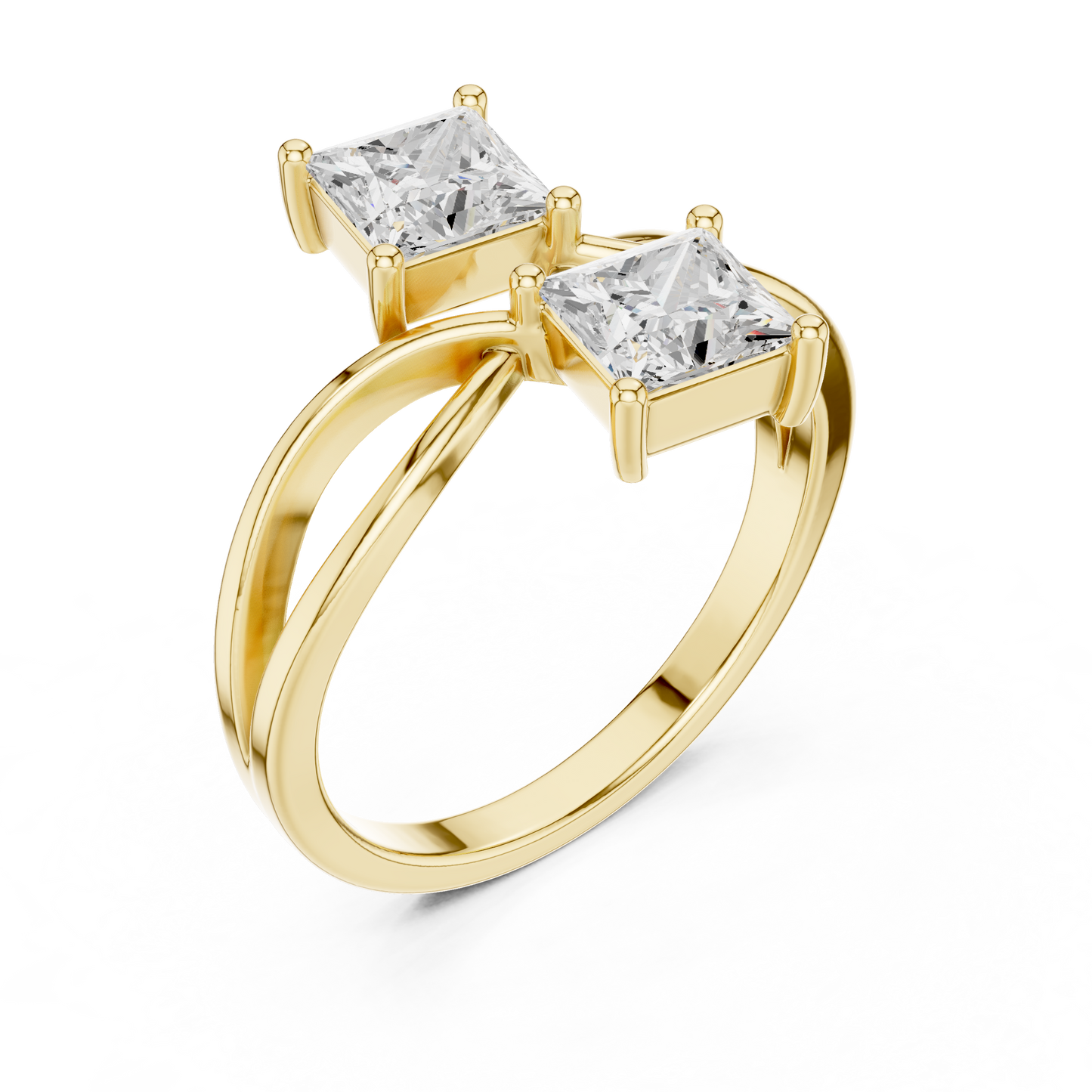 Round Three Stone Lab Grown Diamond Ring