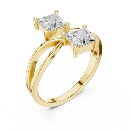 Round Three Stone Lab Grown Diamond Ring