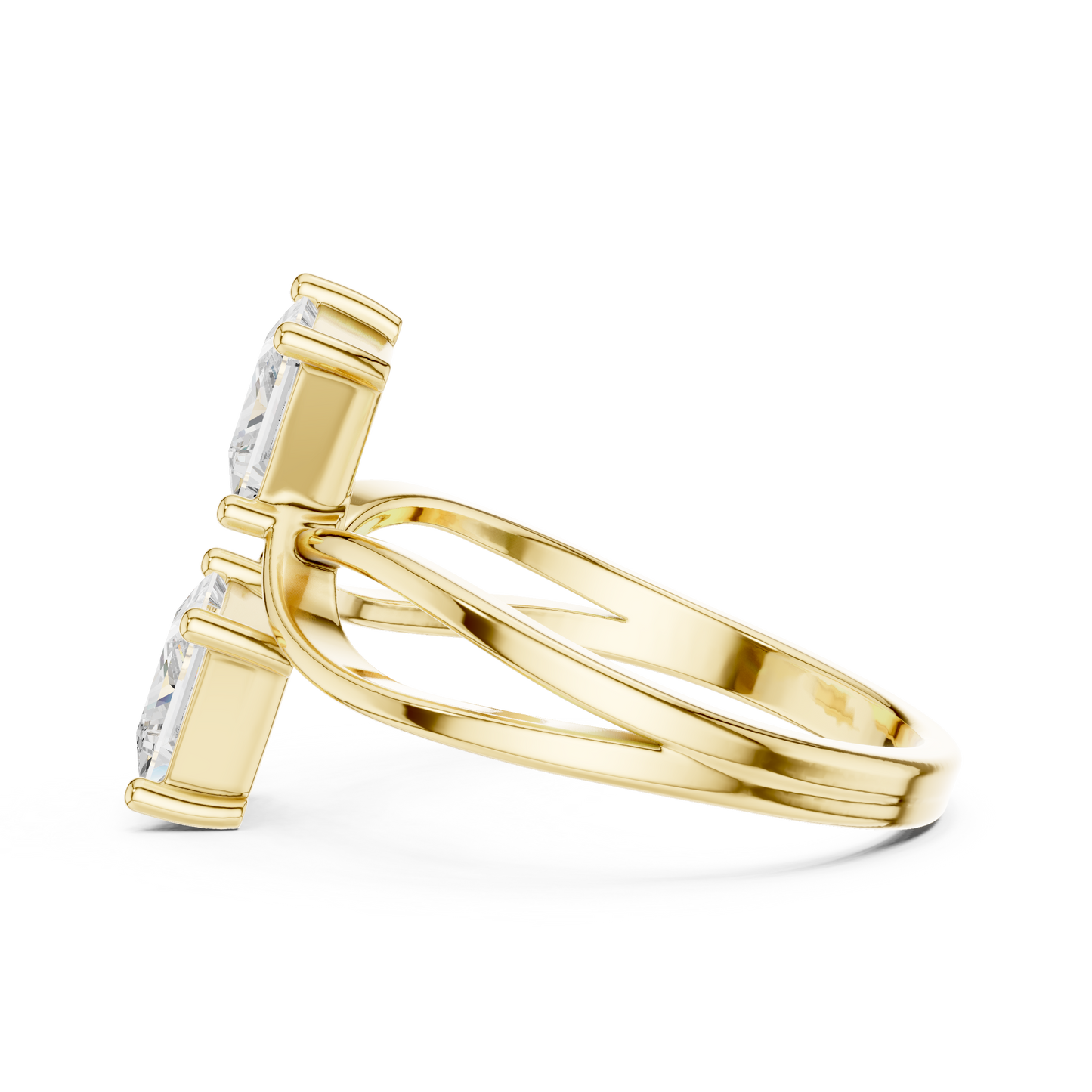 Round Three Stone Lab Grown Diamond Ring