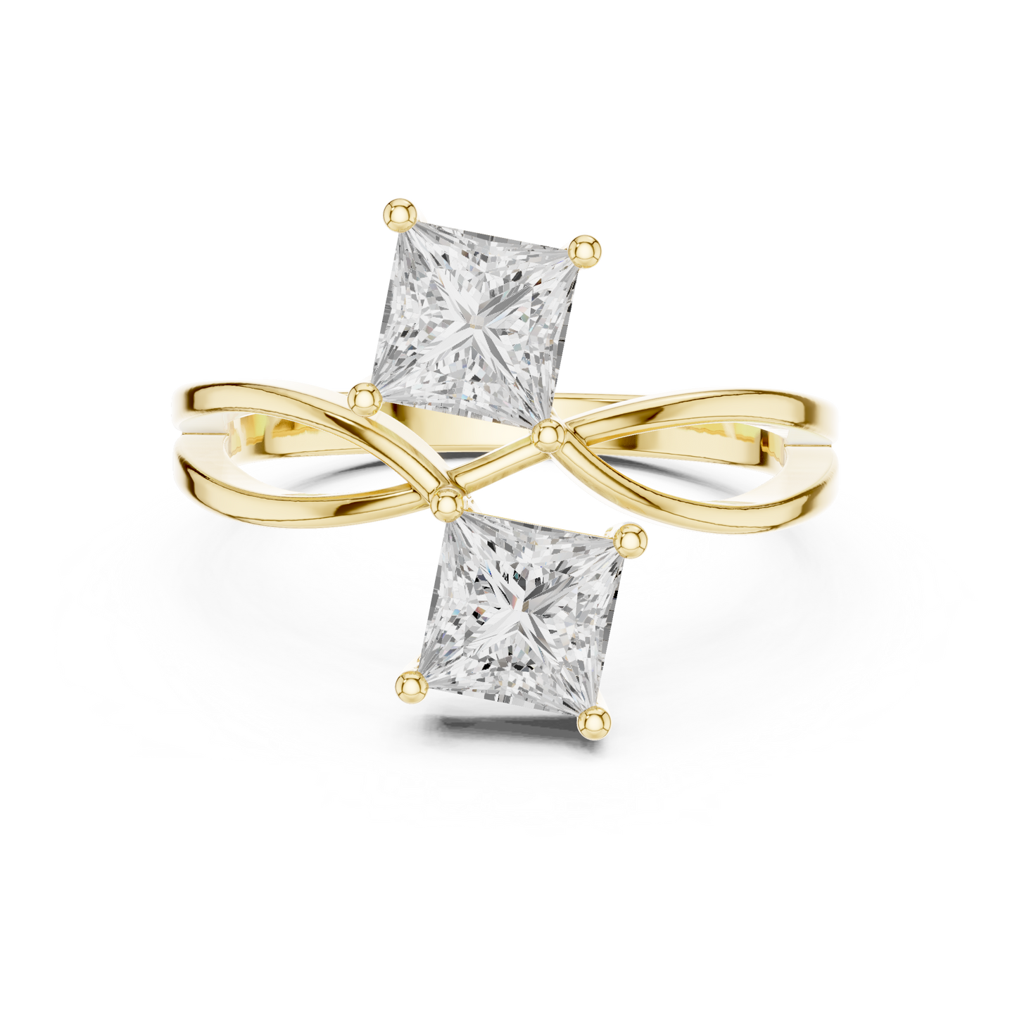 Round Three Stone Lab Grown Diamond Ring