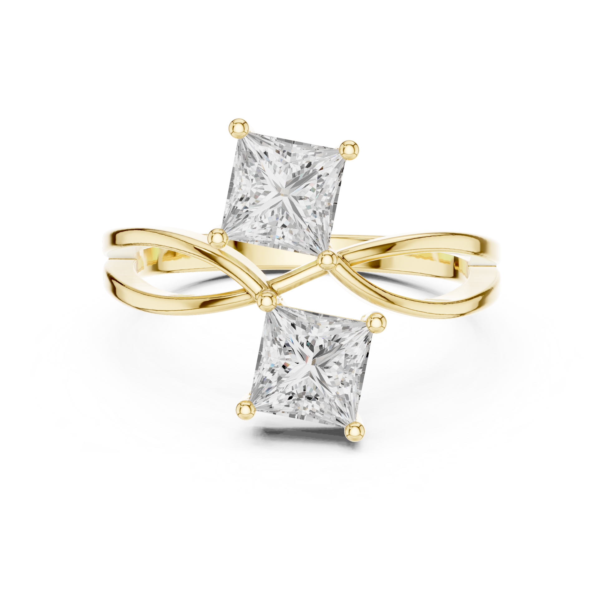 Round Three Stone Lab Grown Diamond Ring