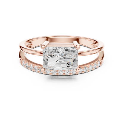 Mixed Shape Lab Grown Diamond Side Stone Ring