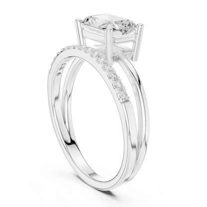 Mixed Shape Lab Grown Diamond Side Stone Ring