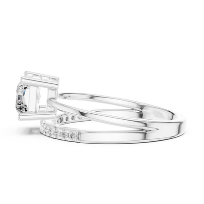 Mixed Shape Lab Grown Diamond Side Stone Ring