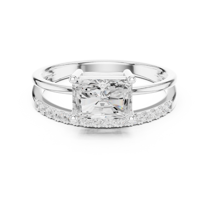 Mixed Shape Lab Grown Diamond Side Stone Ring