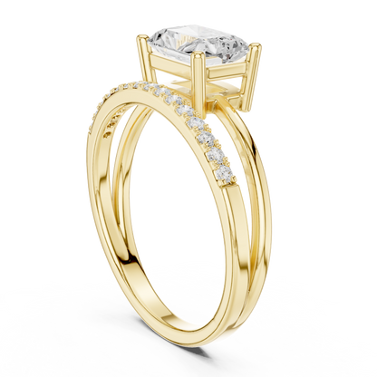 Mixed Shape Lab Grown Diamond Side Stone Ring