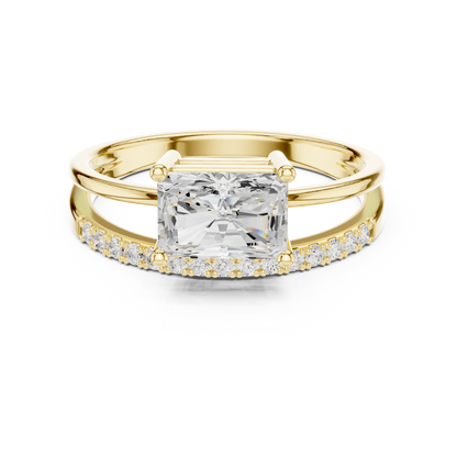 Mixed Shape Lab Grown Diamond Side Stone Ring