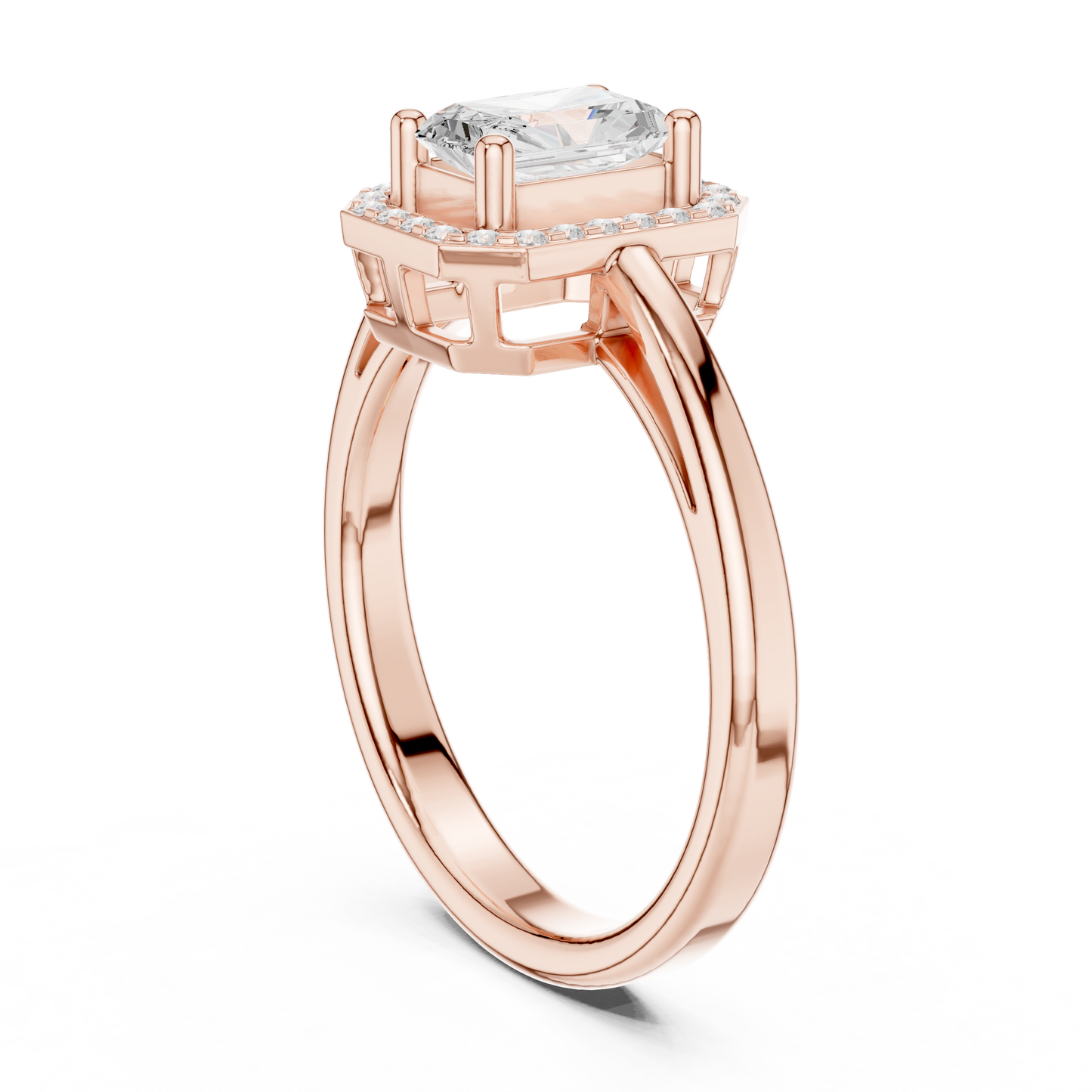 Mixed Shape Lab Grown Diamond Halo Ring