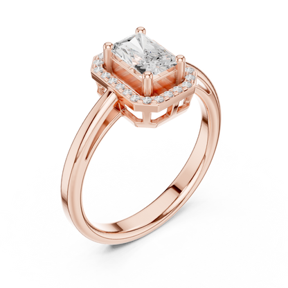 Mixed Shape Lab Grown Diamond Halo Ring