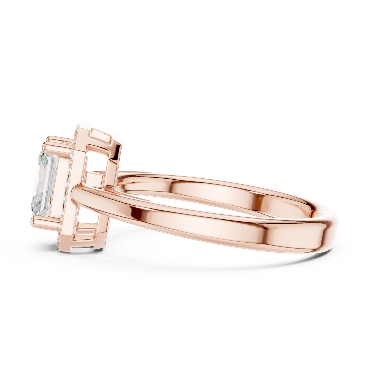 Mixed Shape Lab Grown Diamond Halo Ring
