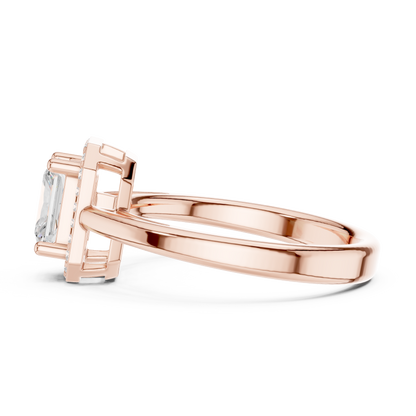 Mixed Shape Lab Grown Diamond Halo Ring