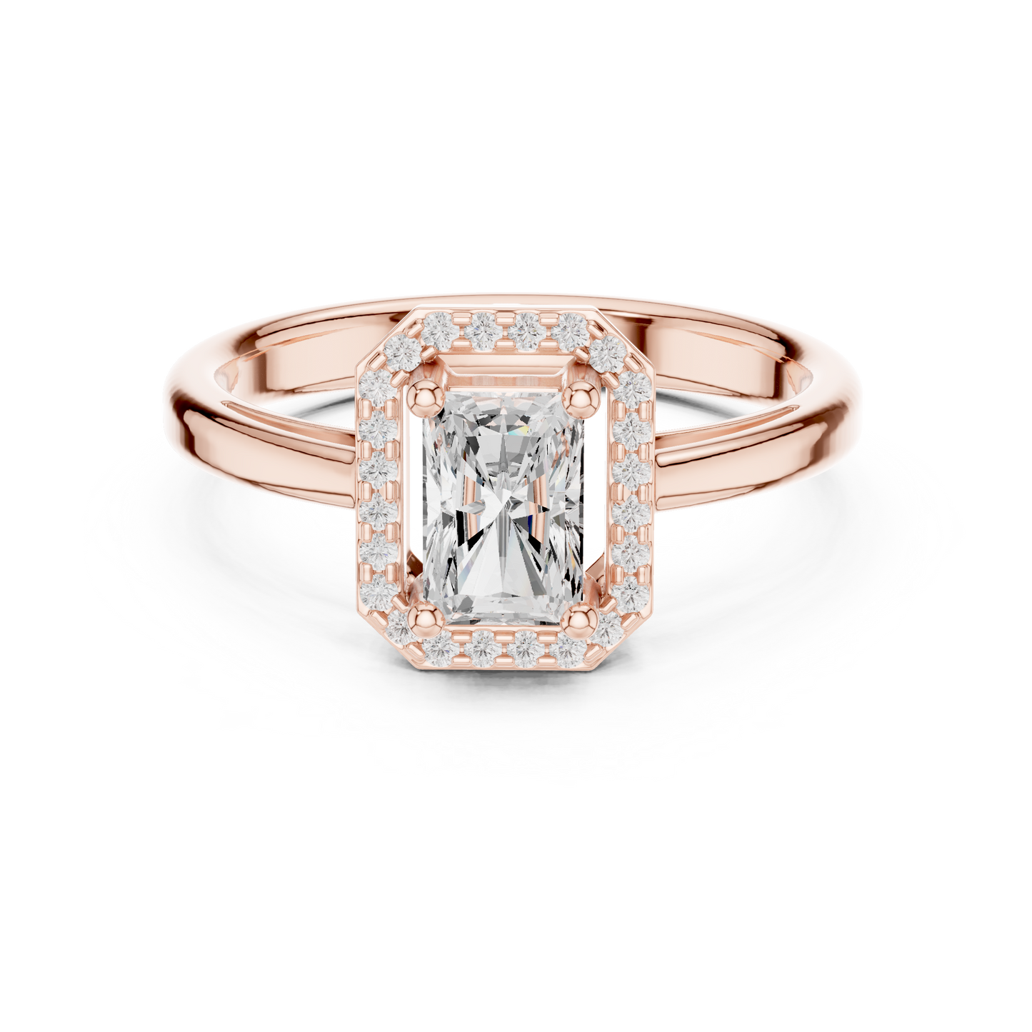 Mixed Shape Lab Grown Diamond Halo Ring