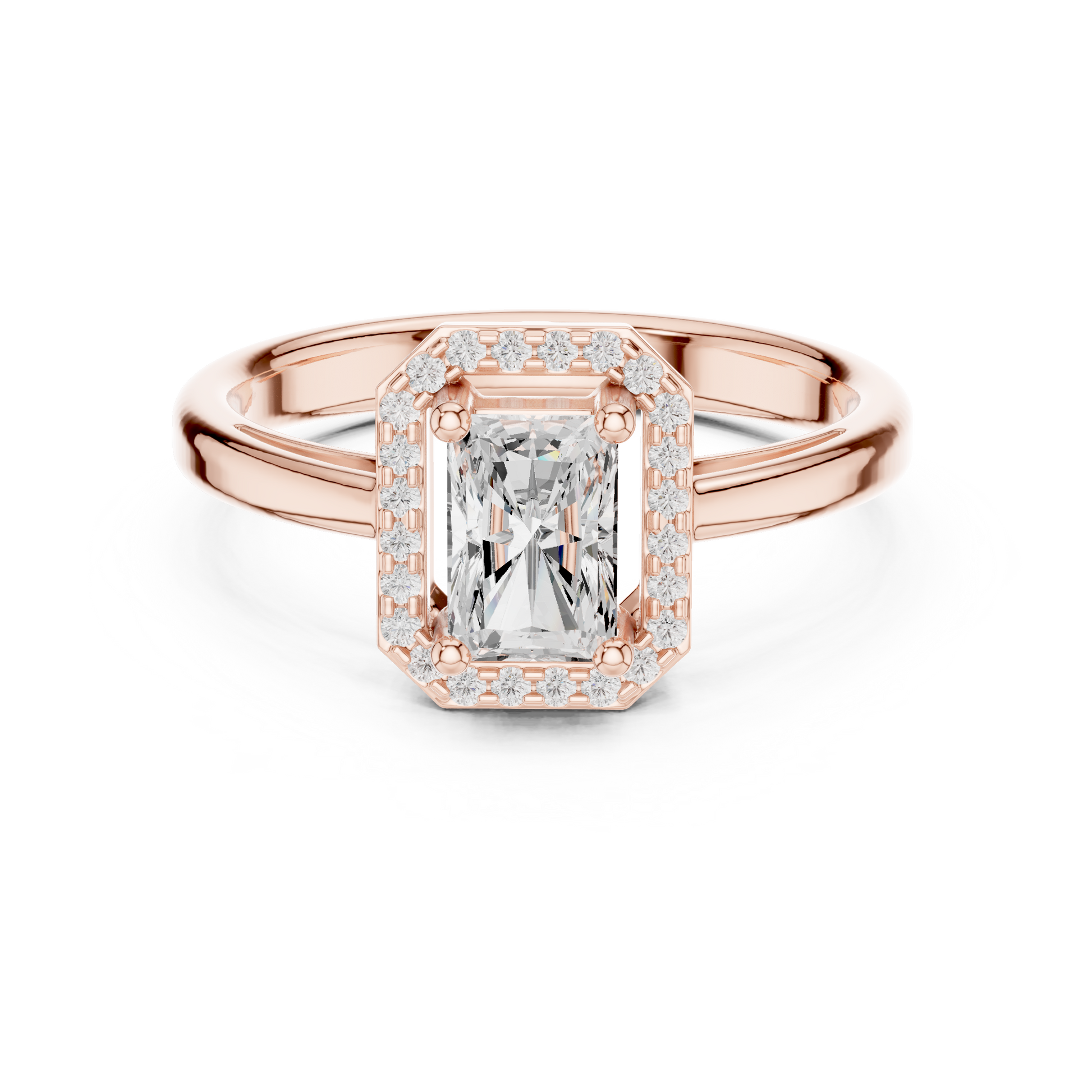 Mixed Shape Lab Grown Diamond Halo Ring