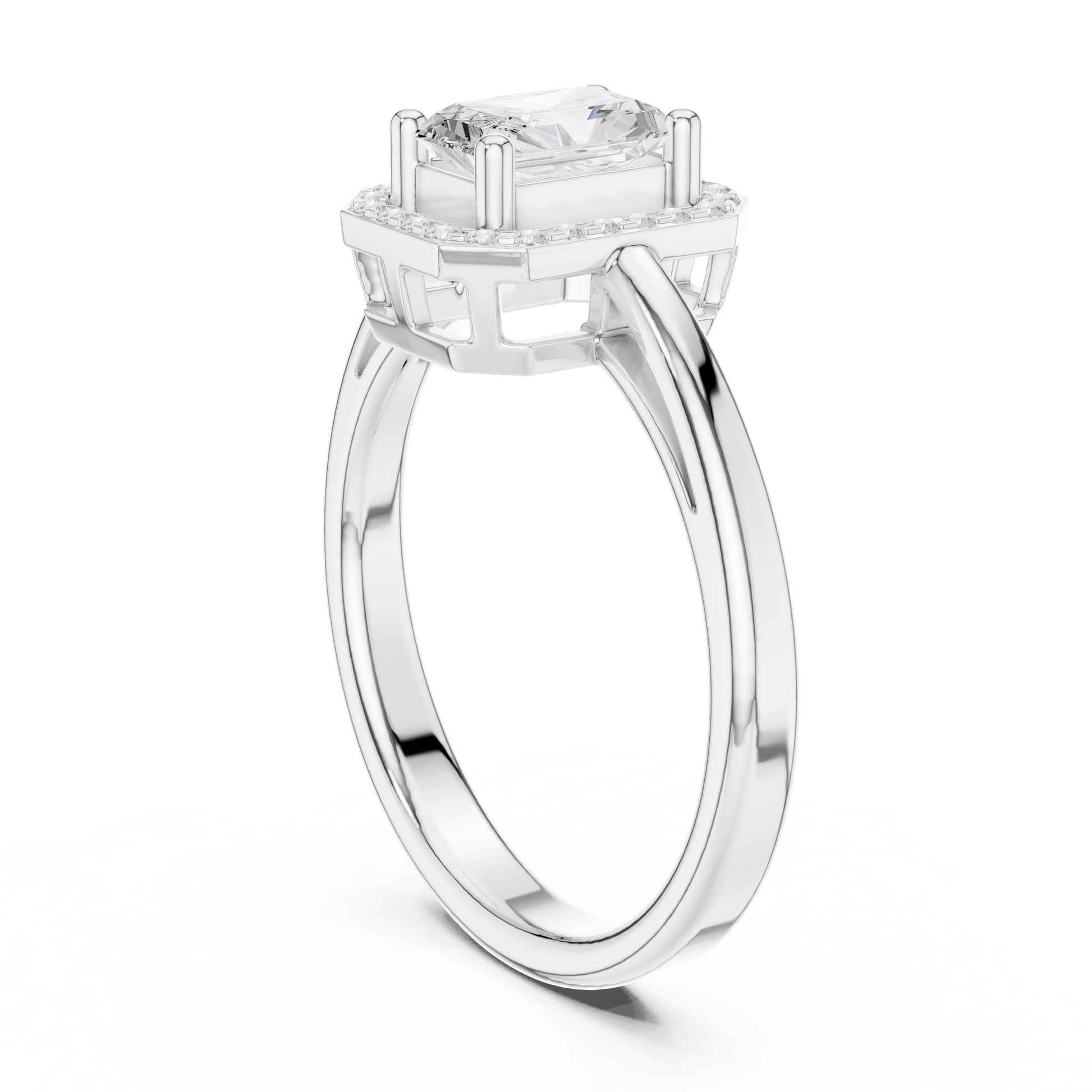 Mixed Shape Lab Grown Diamond Halo Ring