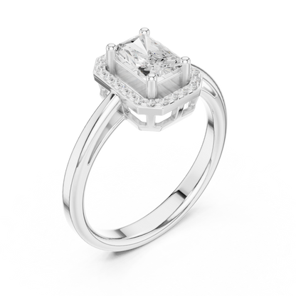 Mixed Shape Lab Grown Diamond Halo Ring