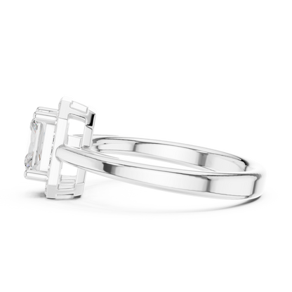 Mixed Shape Lab Grown Diamond Halo Ring