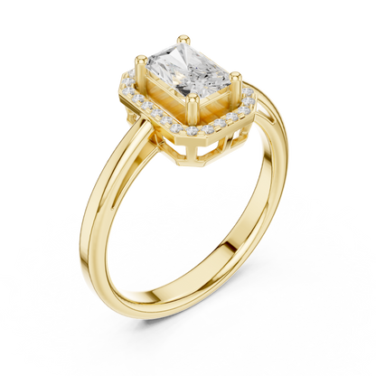 Mixed Shape Lab Grown Diamond Halo Ring