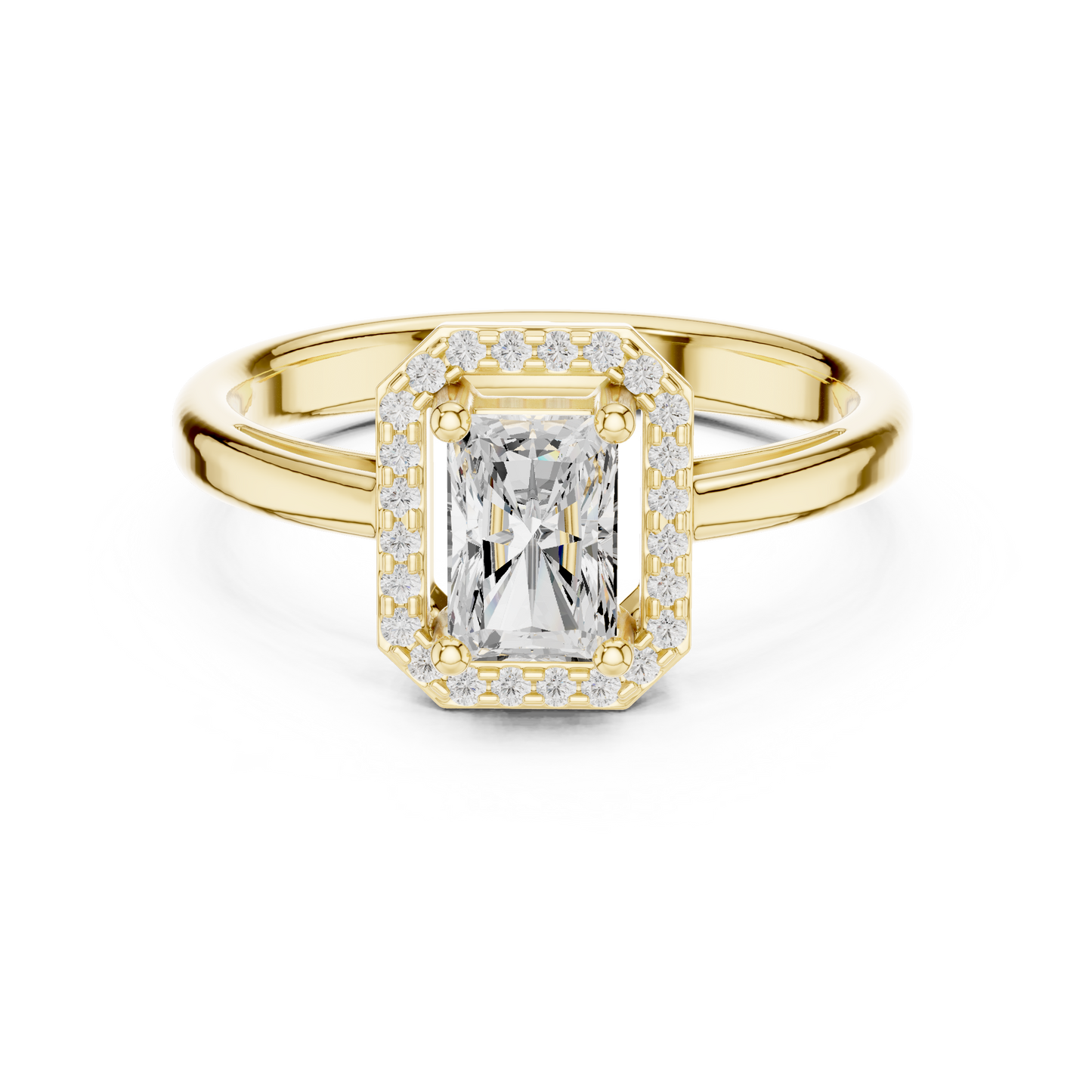 Mixed Shape Lab Grown Diamond Halo Ring