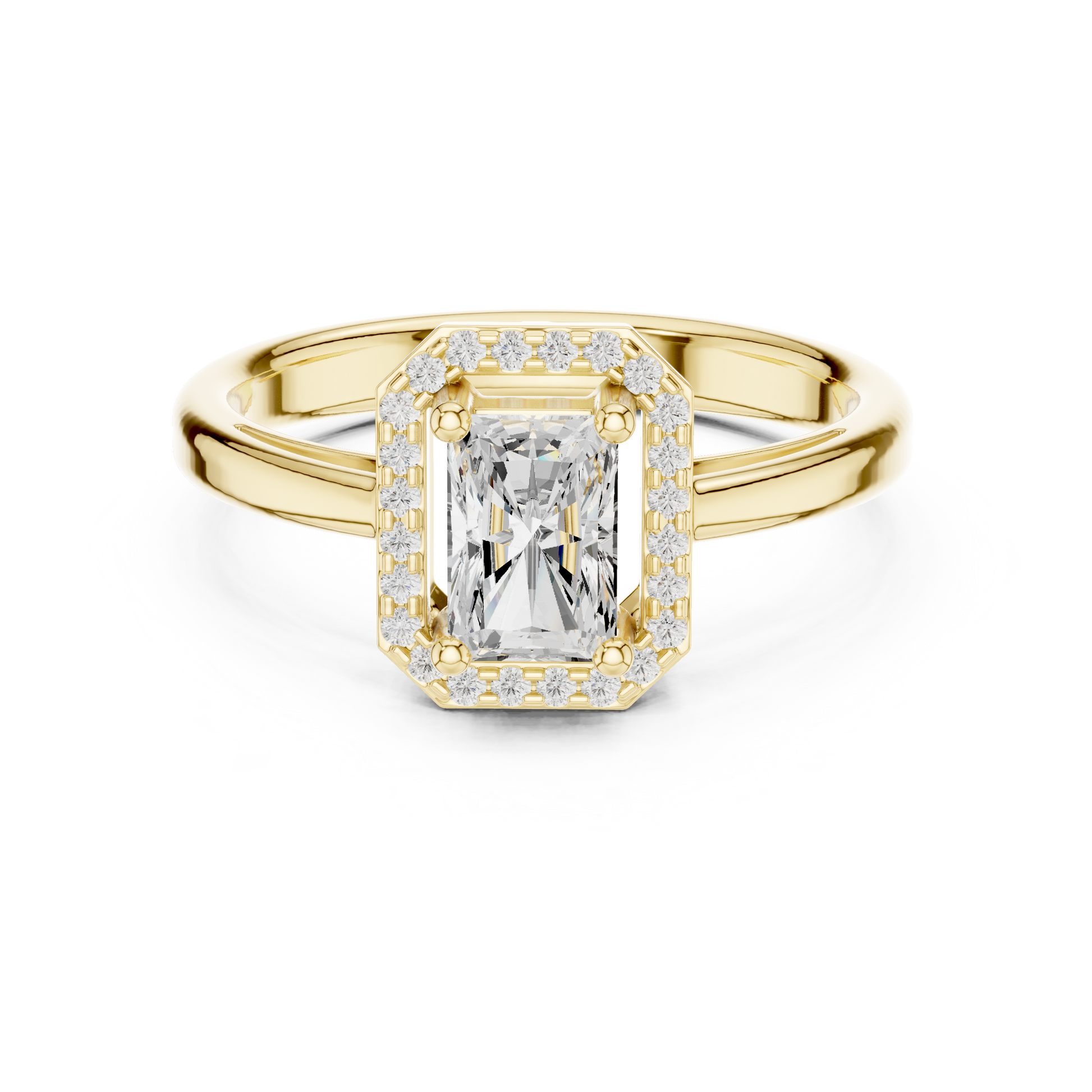 Mixed Shape Lab Grown Diamond Halo Ring