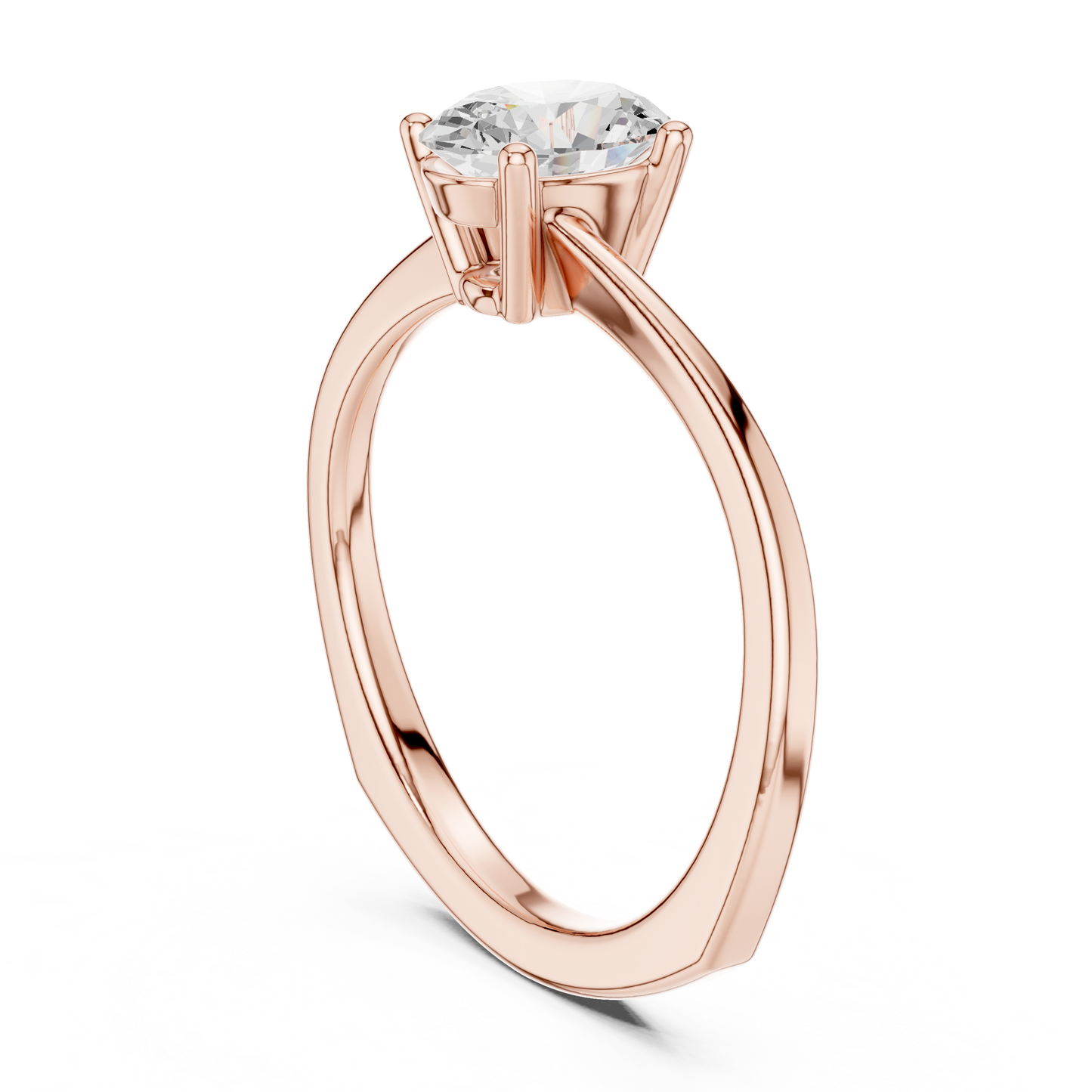Round Solitaire Lab Grown Diamond Ring