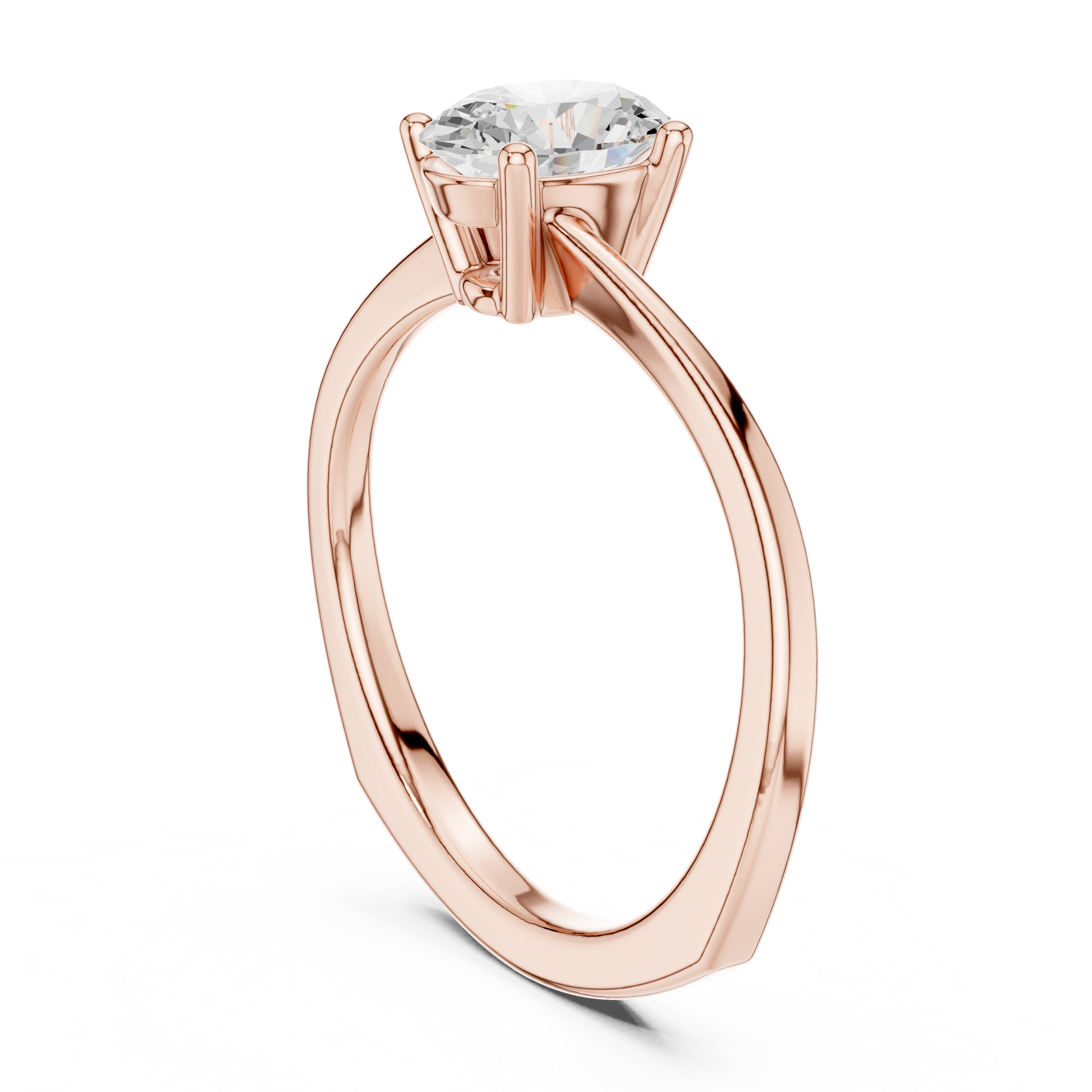 Round Solitaire Lab Grown Diamond Ring