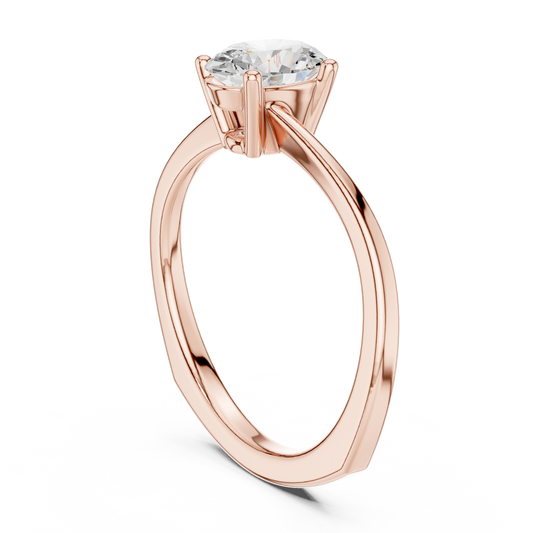 Round Solitaire Lab Grown Diamond Ring