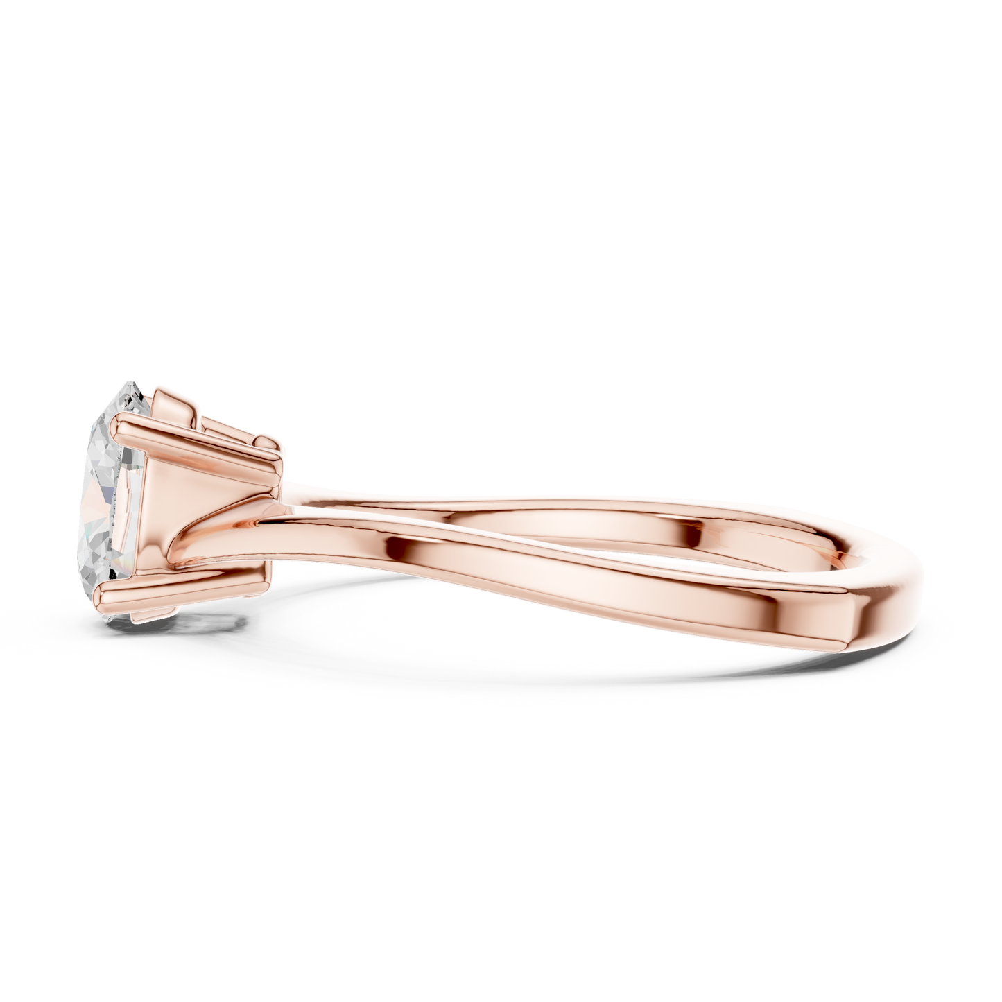 Round Solitaire Lab Grown Diamond Ring