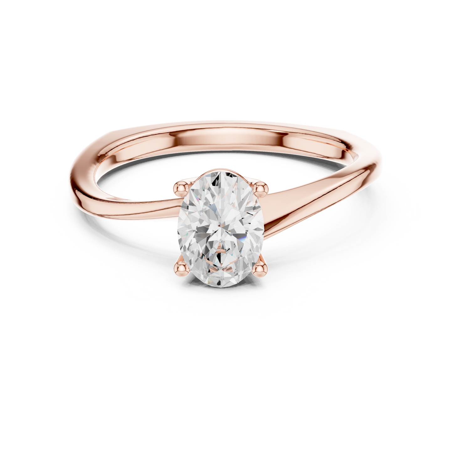 Round Solitaire Lab Grown Diamond Ring