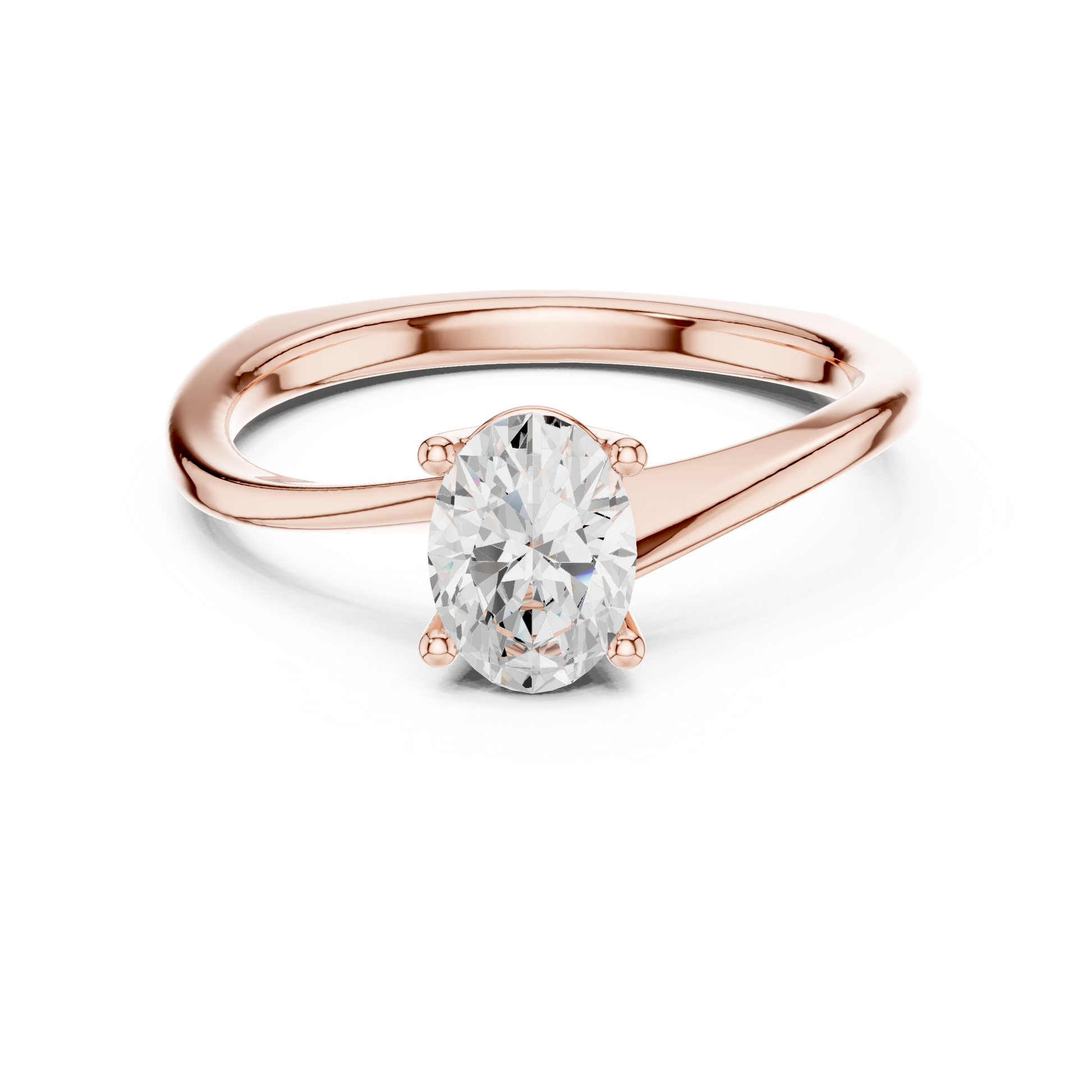 Round Solitaire Lab Grown Diamond Ring
