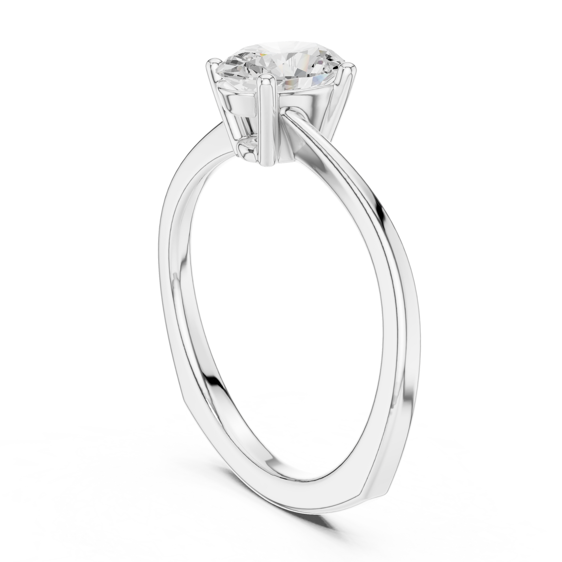 Round Solitaire Lab Grown Diamond Ring